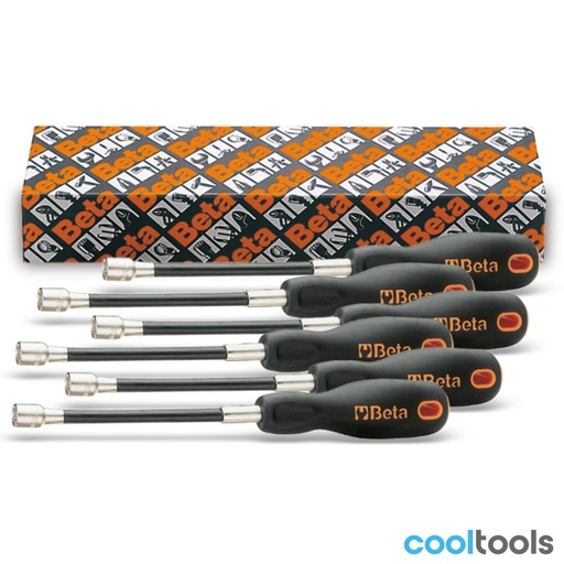 Beta | 943FL/S | Set flexibele dopsleutels (zeskant) met handgreep | 009430320