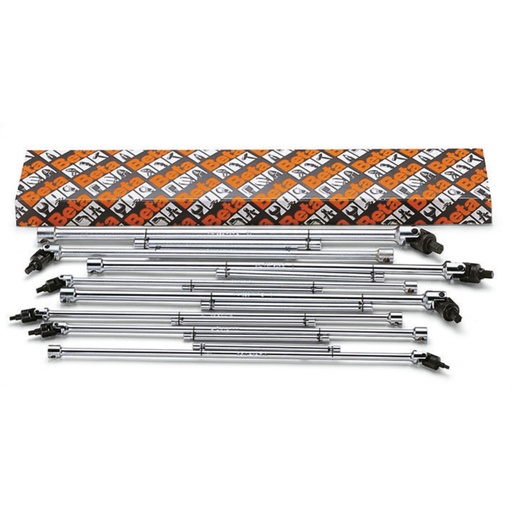 Beta | 953TX/S | T-sleutelset met scharniernippel voor Torx schroeven verchroomd | 009530060