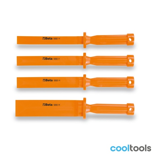 Beta | 988/K4 | Platte beitels, krasbestendig kunststof, 4-delige set | 009880104