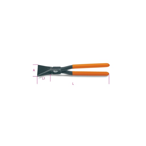 Beta | 1077 | Plaatbuigtang, recht model, PVC-handgreep | 010770026