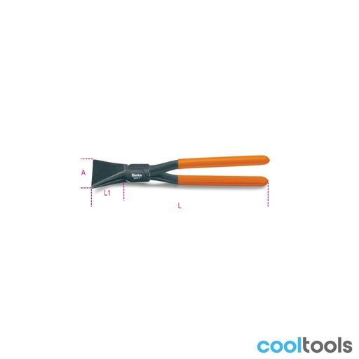 Beta | 1077 | Plaatbuigtang, recht model, PVC-handgreep | 010770026