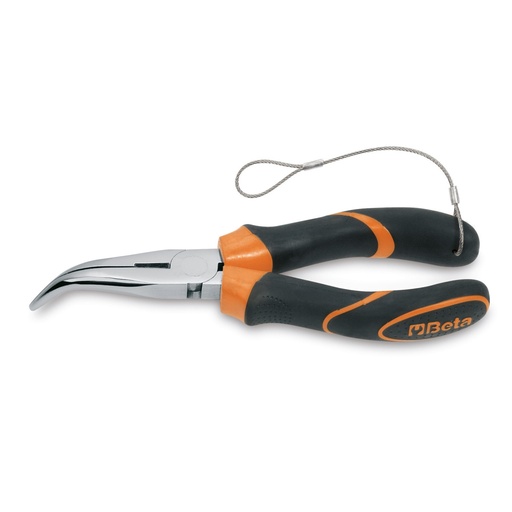 Beta | 1168BM-HS | Telefoontang gebogen halfronde bek, verchroomd, tweecomponenten greep, H-SAFE | 011684040