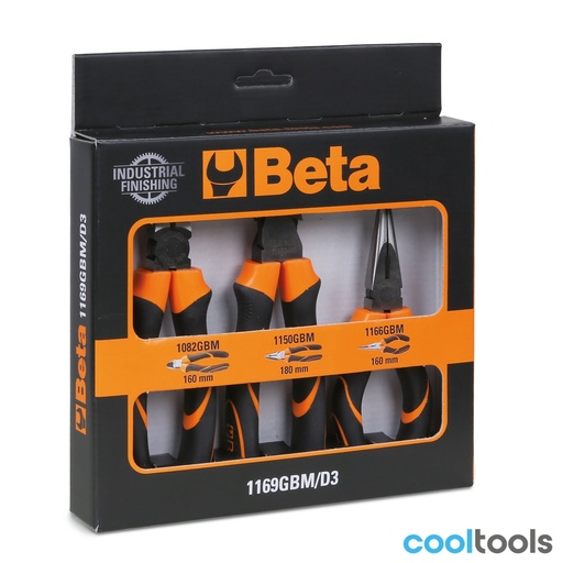 Beta | 1169GBM/D3 | Set van 3 tangen, tweecomponentenhandgreep, industrieel | 011690273