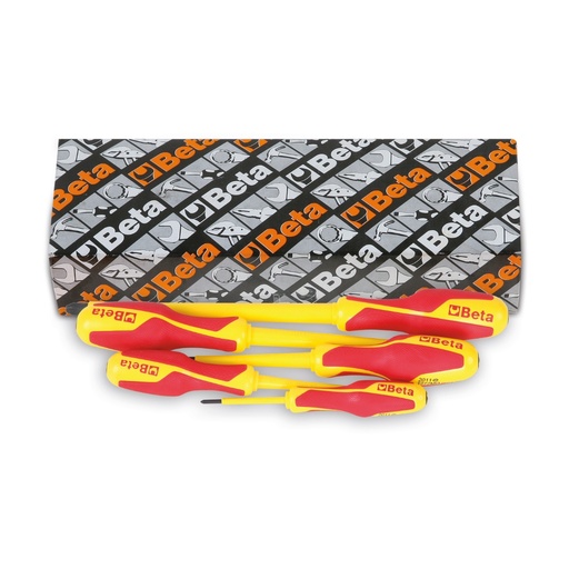 Beta | 1272MQ/S | Schroevendraaierset 5-delig voor Phillips® kruiskopschroeven, geïsoleerd | 012720751