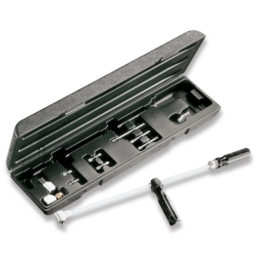 Beta | 1439/K7 | Haakse schroevendraaier 90° lange uitvoering met bits in kunststof koffer | 014390101