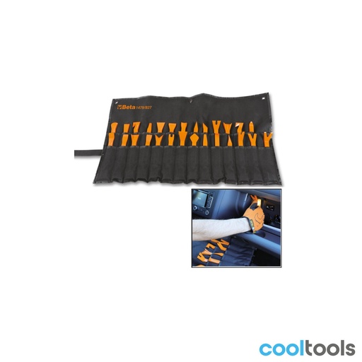 Beta | 1479/B27 | Set van 27 nylon gereedschappen voor bekledingspinnen en kunststofwerk | 014790407