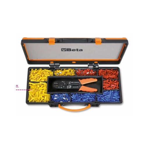 Beta | 1602/C9 | Kabelschoentang lichte uitvoering met assortiment van 450 terminals | 016020045