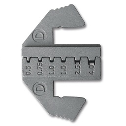 Matrijzenset voor voorgeïsoleerde buiskabelschoenen, 0,5-4 mm²