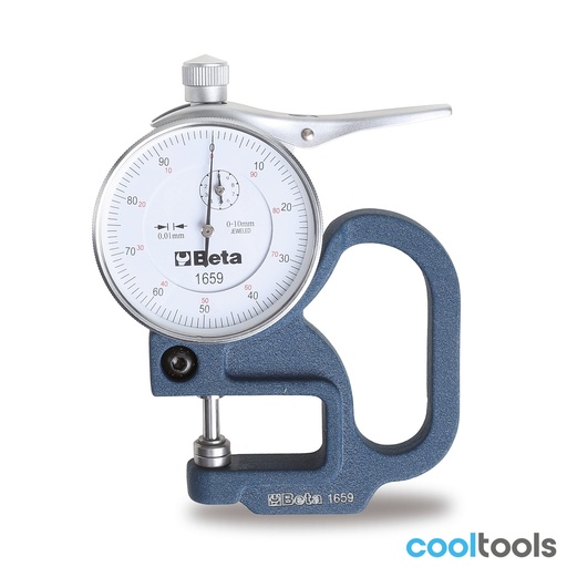 Beta | 1659 | Diktemeter met meetklok, uitlezing tot 0,01 mm | 016590001
