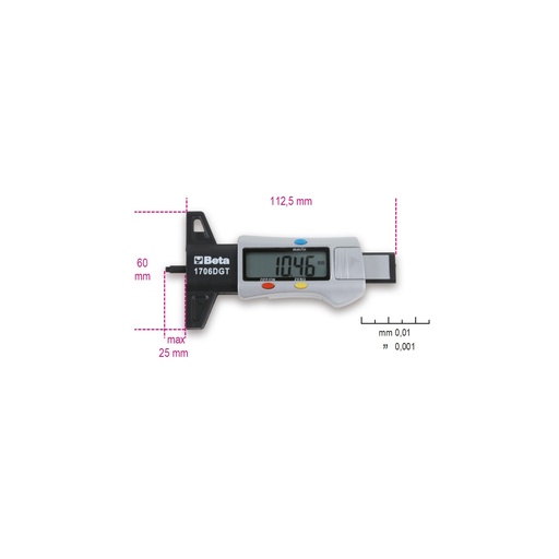 Beta | 1706DGT | Digitale profielmeter voor banden | 017060011