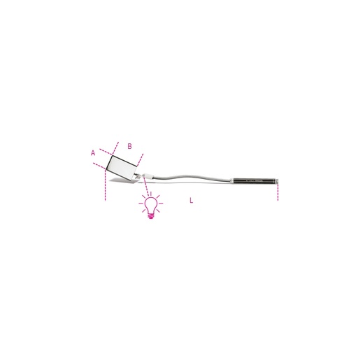 Beta | 1715FL/B | Flexibele inspectiespiegel met kunststof handgreep, verchroomd | 017150115