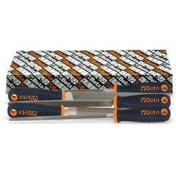 5-delige set halfzoete vijlen, 8 inch, met bi-materiaal antislip handvat