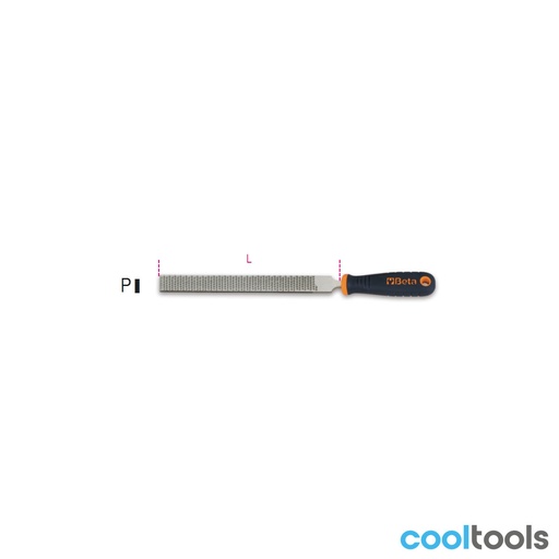 Beta | 1719BM/RL | Platte rasp met antislip tweecomponenten handgreep | 017190360