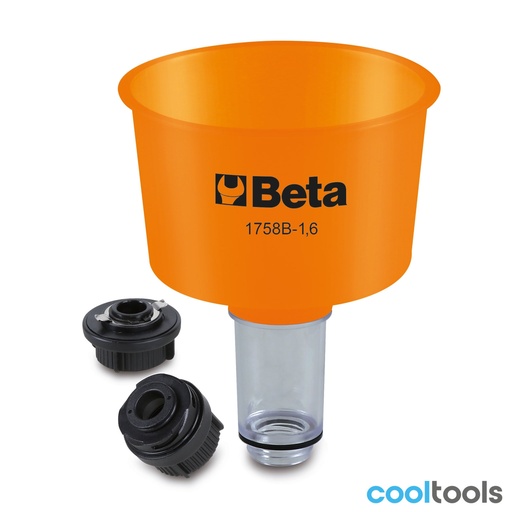Beta | 1758B-1,6 | Anti-terugslagtrechter, 1600 ml, met snelkoppelingen | 017580033
