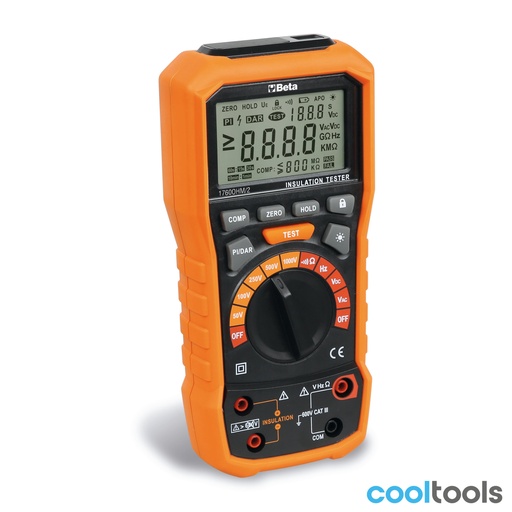 Beta | 1760OHM/2 | Multimeter/ohmmeter voor hoogvoltage-isolatietesten | 017600027