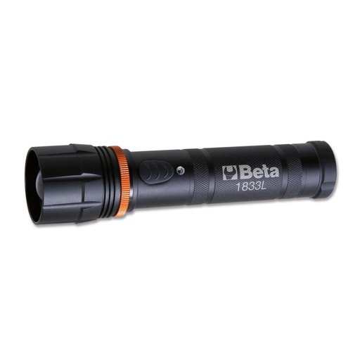 Beta | 1833L | LED-zaklamp geanodiseerd aluminium, tot 1.100 lumen