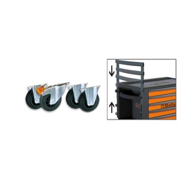 Set met 4 wielen en duwgreep voor C23ST