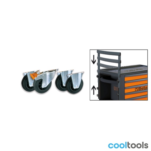 Beta | 2300ST/KIT | Set met 4 wielen en duwgreep voor C23ST | 023000950