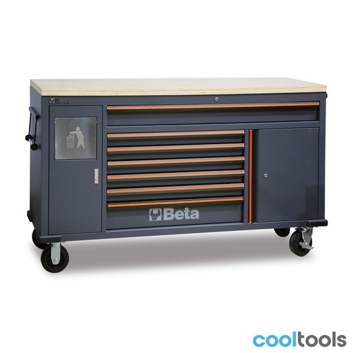 Beta | C45PRO | Verrijdbare werkbank met 7 laden en ingebouwde afvalbak | 2.0 MWS/W | 045000191