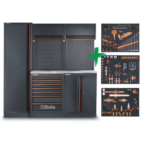 Beta | C45PRO | Werkplaatscombinatie B7X met 196 universele gereedschappen | 2.0 B7X/196UT | 045009155