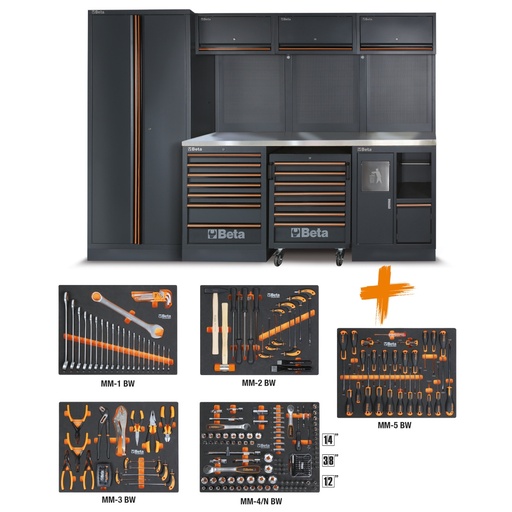Beta | C45PRO | Werkplaatsinrichting X met 268 universele gereedschappen | 2.0 X/268UT | 045009158
