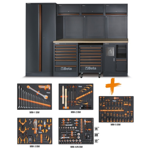 Beta | C45PRO | Werkplaatsinrichting W met 268 universele gereedschappen | 2.0 W/268UT | 045009159