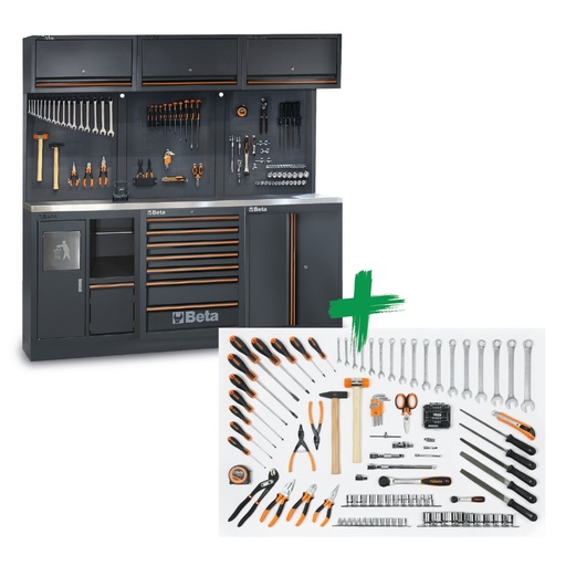 Beta | C45PRO | Werkplaatsinrichting AX met 157 universele gereedschappen | 2.0 AX/157UT | 045009167