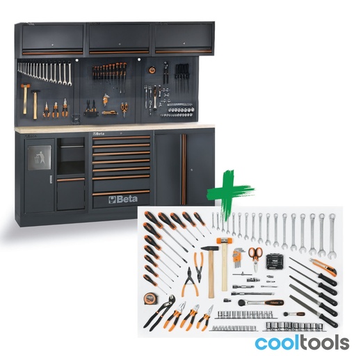 Beta | C45PRO | Werkplaatscombinatie AW met 157 universele gereedschappen | 2.0 AW/157UT | 045009168