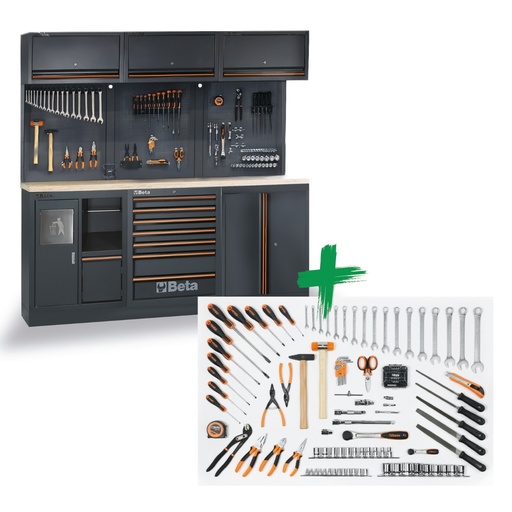 Beta | C45PRO | Werkplaatscombinatie AW met 157 universele gereedschappen | 2.0 AW/157UT | 045009168