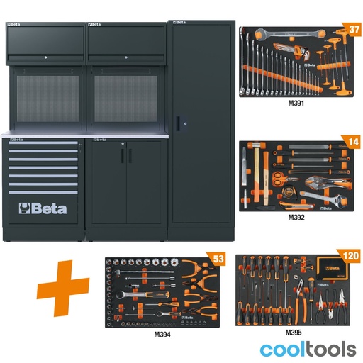 Beta | RSC50 | Werkplaatscombinatie met 224-delige gereedschapsset | RSC50 2.0 DX/224UT | 050001080