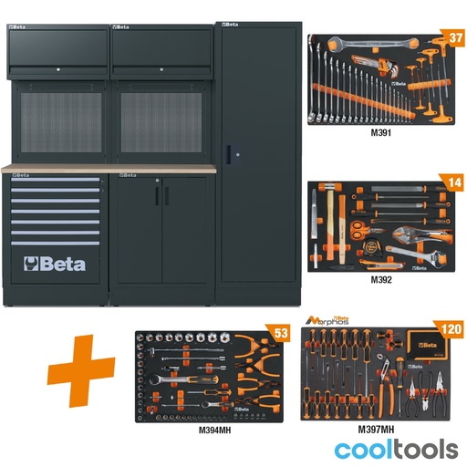 Beta | RSC50 | Werkplaatscombinatie met 224-delige gereedschapsset | RSC50 2.0 DW/224UT | 050001081