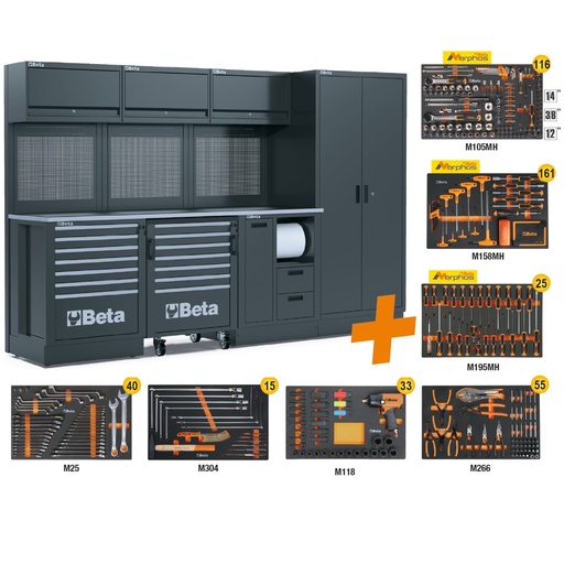 Beta | RSC50 | Werkplaatscombinatie met 445-delige gereedschapsset | RSC50 2.0 FX/445UT | 050001086