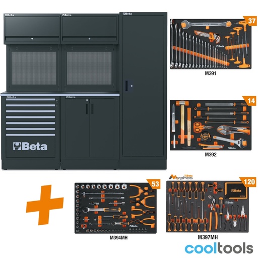 Beta | RSC50 | Werkplaatscombinatie met 224-delige gereedschapsset | RSC50 2.0 D/224UT | 050001090
