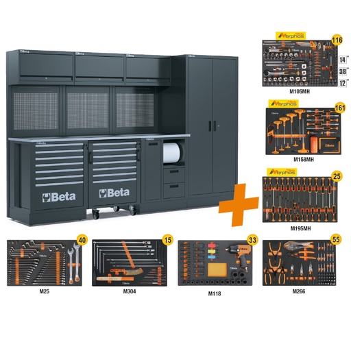 Beta | RSC50 | Werkplaatscombinatie met 445-delige gereedschapsset | RSC50 2.0 F/445UT | 050001096