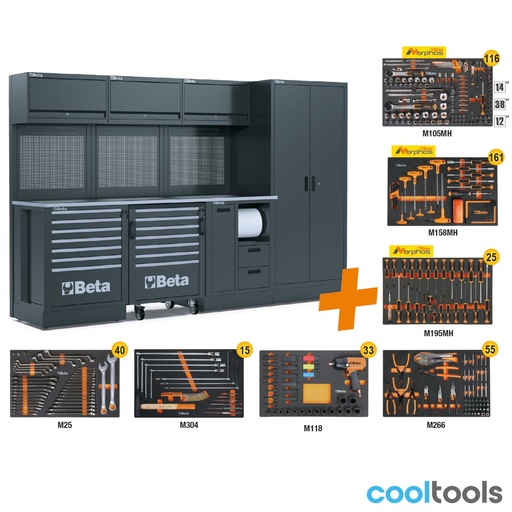 Beta | RSC50 | Werkplaatscombinatie met 445-delige gereedschapsset | RSC50 2.0 F/445UT | 050001096