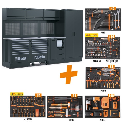 Beta | RSC50 | Werkplaatscombinatie met 411-delige gereedschapsset | RSC50 2.0 FX/411UT | 050001097