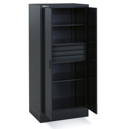 Plaatstalen kast met twee deuren en 3 laden