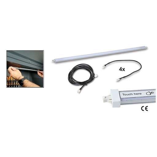 Beta | RSC50 | Aluminium profiel met led-strip en soft-touch-schakelaar | Beta 5000 RSC50/PLEDC-ST | 050001713