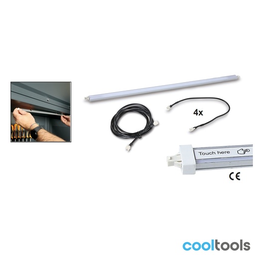 Beta | RSC50 | Aluminium profiel met led-strip en soft-touch-schakelaar | Beta 5000 RSC50/PLEDC-ST | 050001713