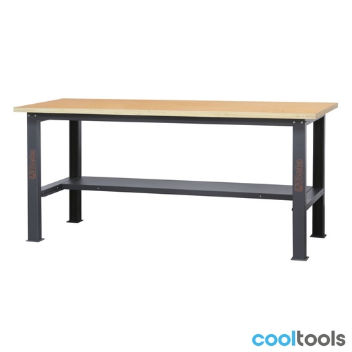 Beta | C58BC-W2,1 | Werkbank met houten werkblad, 2,1 m lang | 058000621