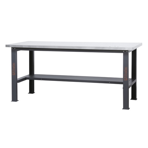 Beta | C58BC-X2,1 | Werkbank met RVS-gecoat MDF-werkblad, 2,1 m lang | 058000626