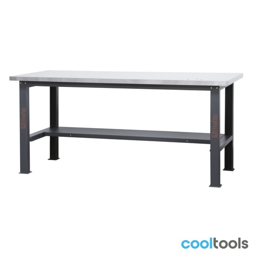 Beta | C58BC-X2,1 | Werkbank met RVS-gecoat MDF-werkblad, 2,1 m lang | 058000626