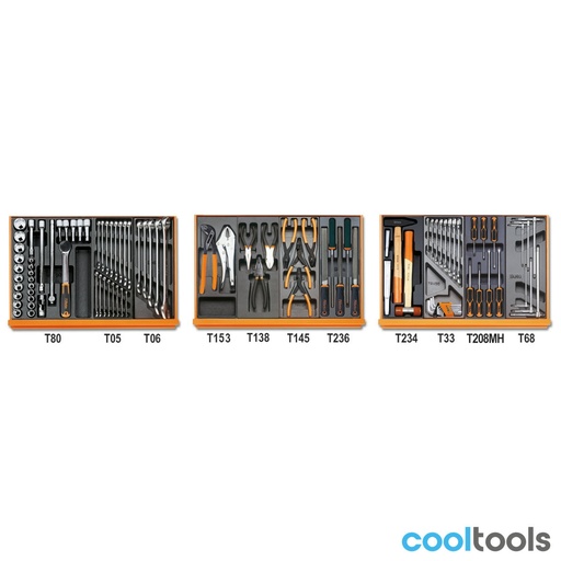 Beta | 5904VI/1T | Industrieel assortiment van 98 gereedschappen in ABS-inlegbakken | 059041161