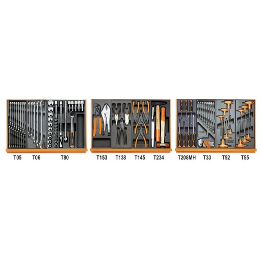 Beta | 5904VG/2T | Autoherstel-assortiment van 99 gereedschappen in ABS-inlegbakken | 059041191