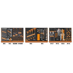 Assortiment 90 universele gereedschappen in EVA-foam inlegbakken