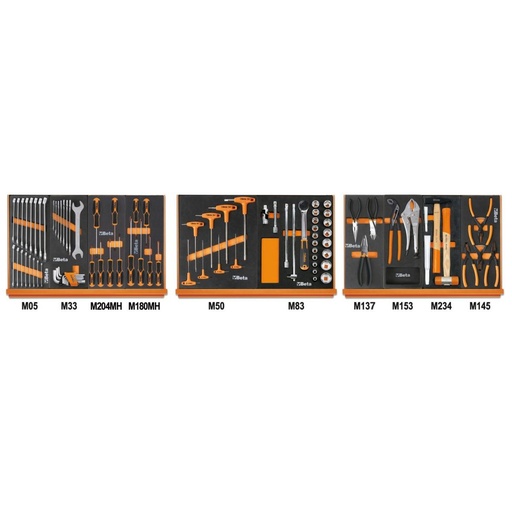 Beta | 5904VU/1M | Assortiment 90 universele gereedschappen in EVA-foam inlegbakken | 059041201