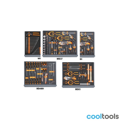 Beta | 5935VI/2MB | Assortiment 133 gereedschappen voor ladenblok C35 in EVA-foam inlegbakken | 059351316