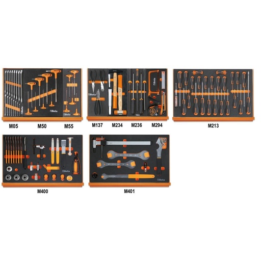 Beta | 5980U/BIKE-M | Assortiment 106 fietsgereedschappen in EVA-foam inlegbakken | 059801050
