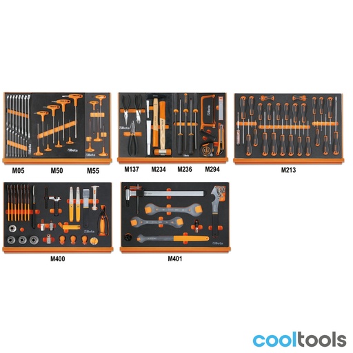 Beta | 5980U/BIKE-M | Assortiment 106 fietsgereedschappen in EVA-foam inlegbakken | 059801050
