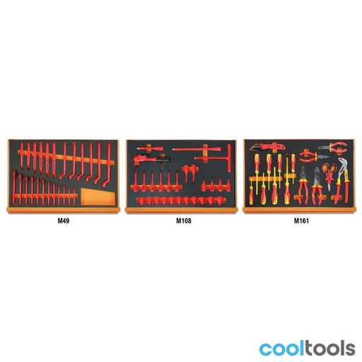 Beta | 5988VHB-MQ | Assortiment 66-delig voor elektrotechnisch onderhoud in EVA-foam inlegbak | 059880300